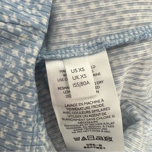 Urban Outfitters ditsy floral crop tank top light blue white tie keyhole - Picture 5 of 6